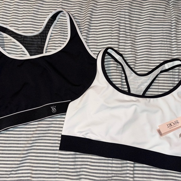 Victoria's Secret Other - Victoria’s Secret Black and White Sports Bras Set